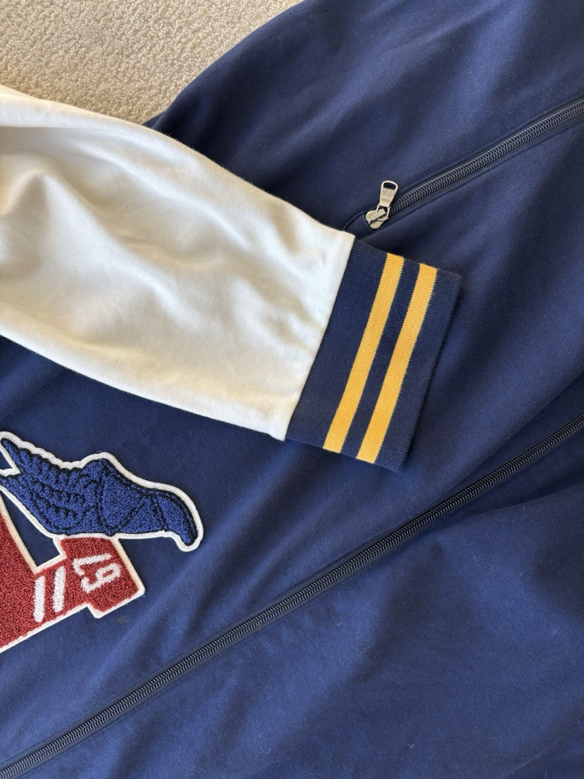 POLO X RALPH LAUREN 67 Varsity Track Jacket Navy White Men 2X L  Rare (org $260)