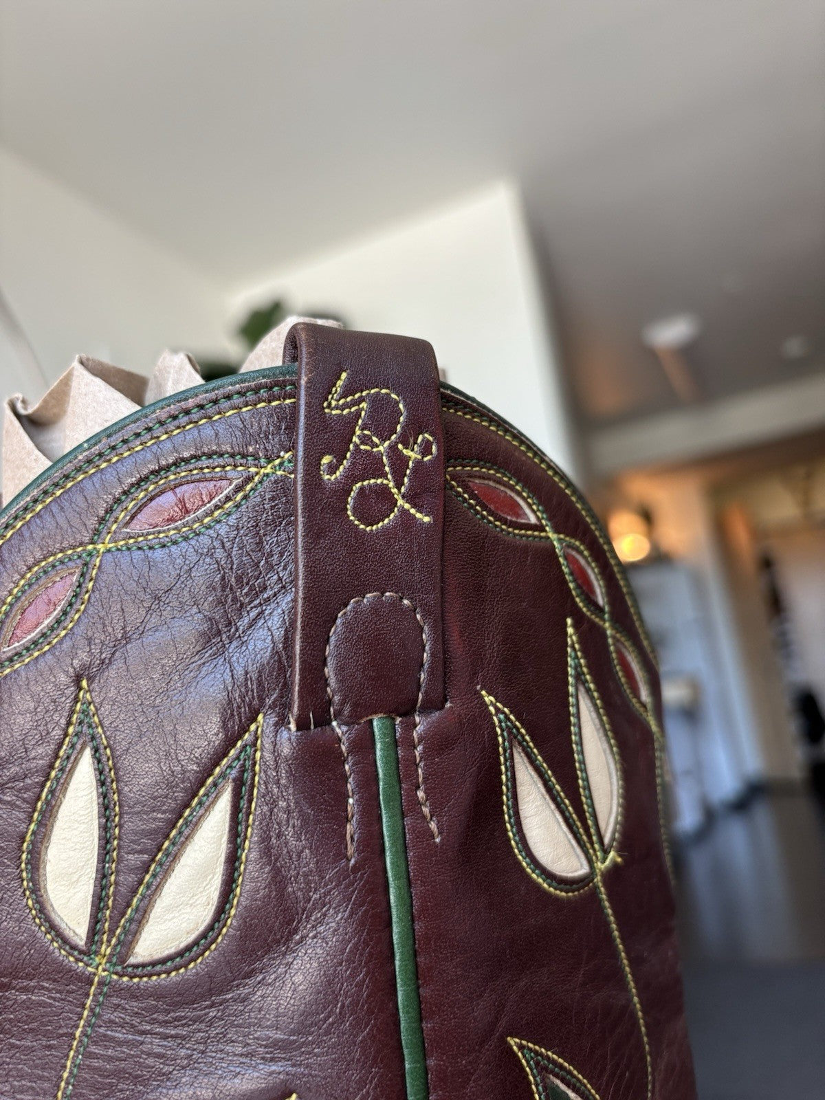 RALPH LAUREN Vintage Polo Western Cowboy Boots Gorgeous Collectibles Size 7.5