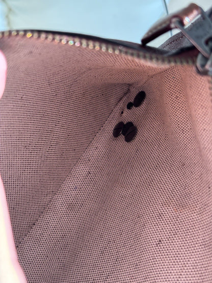 Custom COACH Create Skull Pins On Rogue Wristlet Burgundy Leather Medium Zip Top