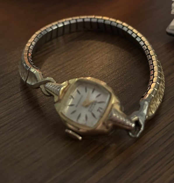 1958 VINTAGE Orvin Watch Square Wind-Up “21 Jewels” Mechanical Gold Silver 2tone