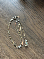 COACH Rare Rexy Dinosaur Pendant Necklace Gold Tone Crystal Bar Chain (org $150)