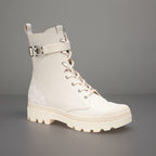 COACH Designer Tucker Leather Signature Boot Chalk White Men Size 10 (org $395)