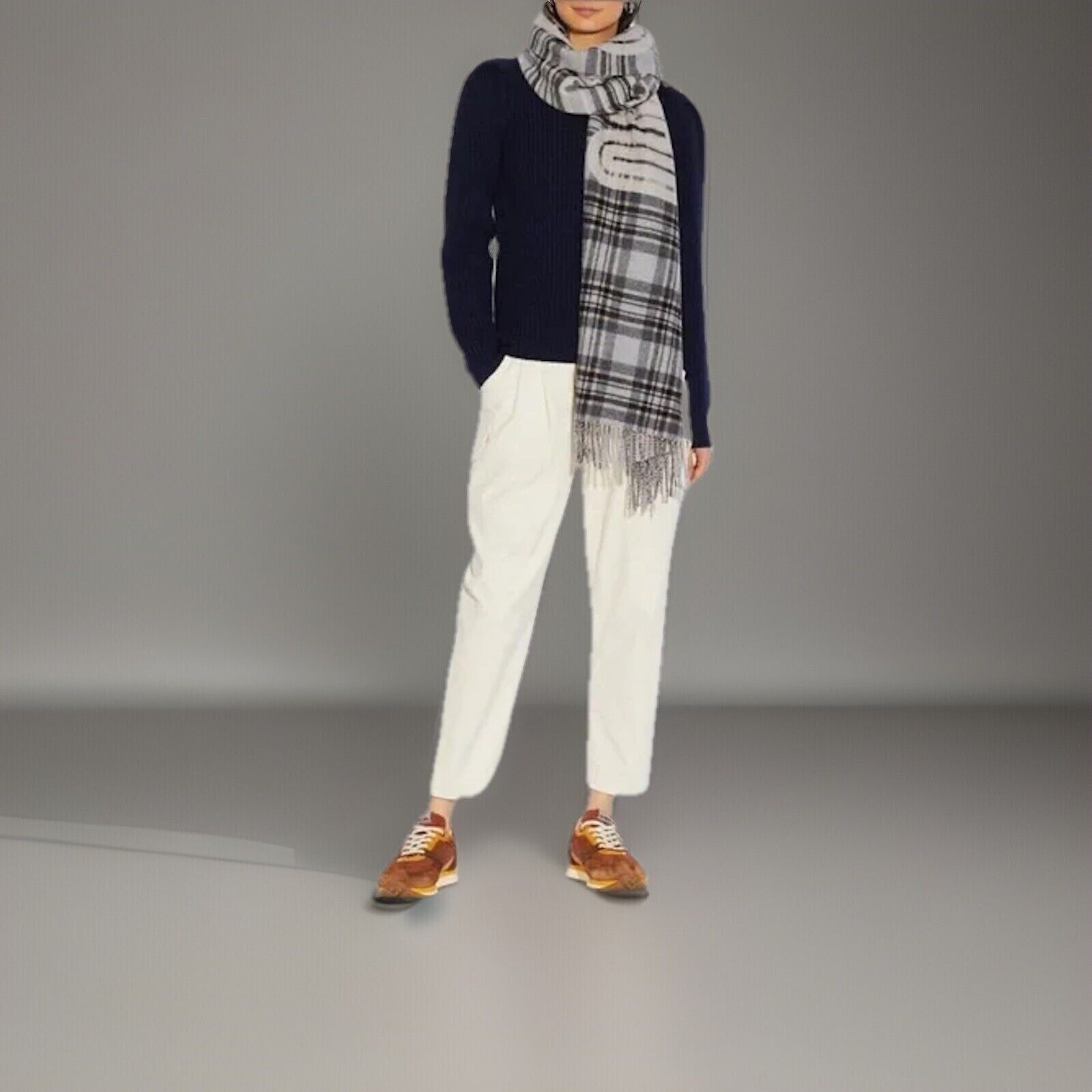 Coach Designer 4624 Reverse Scarf Sporty Plaid Print Muffler/ Scarves (Org $225)