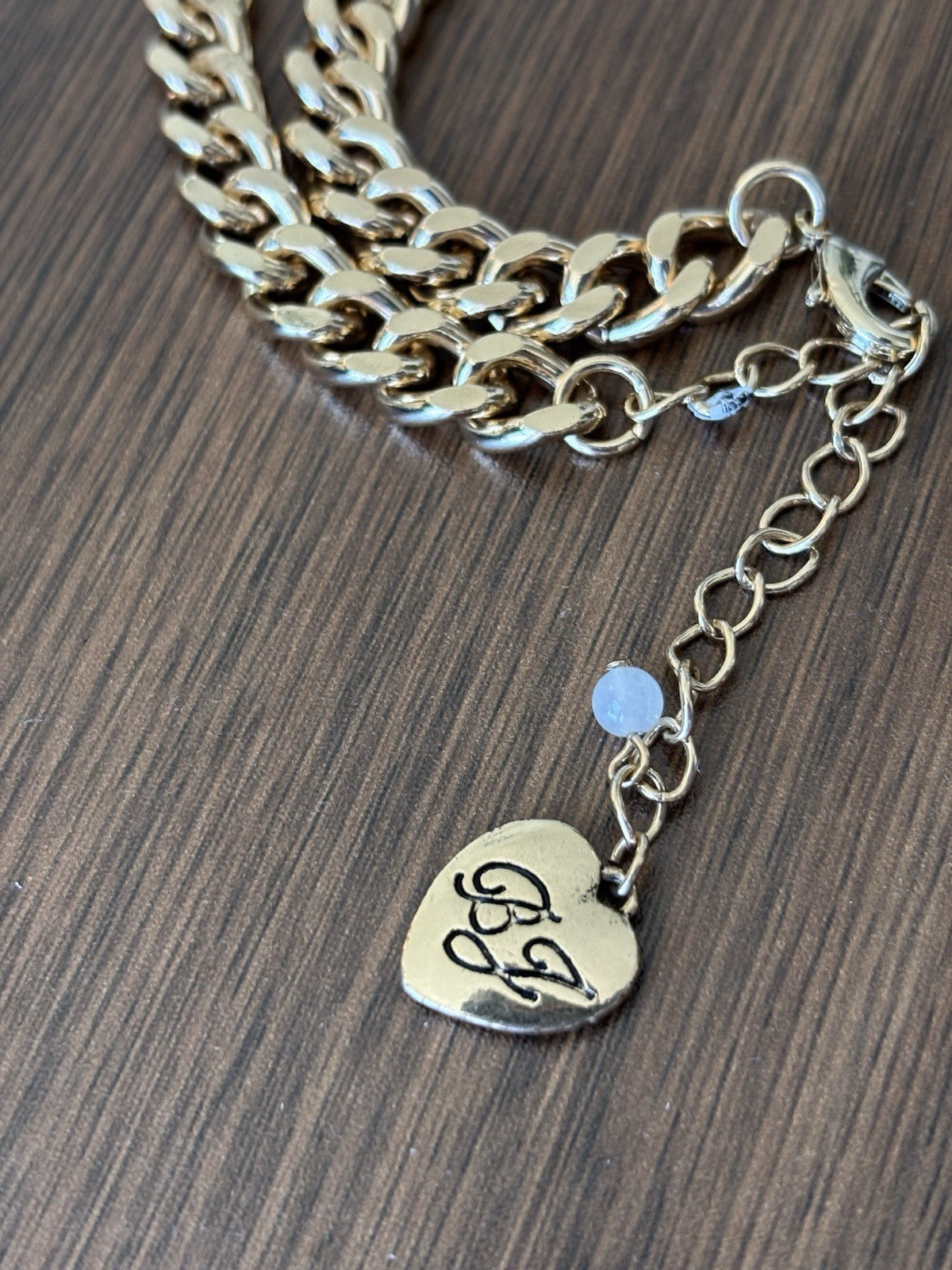 BETSEY JOHNSON Red Heart Necklace Spiked Pendant Statement Gold Chain (org $145)