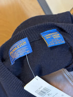 PENDLETON Vintage 1998 Sweater Vest Navy Blue V-Neck 100% Lambswool Wool NWT -XL