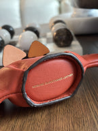 COACH Steggy Dino Dinosaur Leather Zip Coin Case Vermillion Orange (org $295)