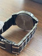 ARMITRON Quartz Men Watch WR50m Day/Date Two Tone Black Silver 41mm NWT(org $75)
