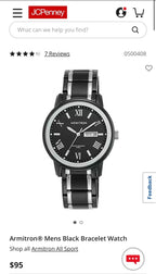 ARMITRON Quartz Men Watch WR50m Day/Date Two Tone Black Silver 41mm NWT(org $75)