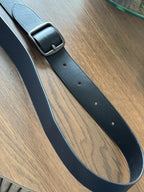 COACH Black/ Midnight Leather Bag Strap Adjustable Gunmetal Hardware Style 68978