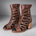 STEVEN BAKER Freebird Heals Boots Zip Belted Shoes Studs Rivets (org $350)