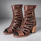 STEVEN BAKER Freebird Heals Boots Zip Belted Shoes Studs Rivets (org $350)