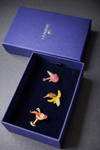 SWAROVSKI Cocktail Ice Cream Banana Crystal “No Regrets” Pins Brooch Set NWT/box