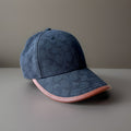 COACH Runway Baseball Cap Hat Signature C Black Jacquard W/ Leather (org $175)