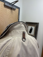 COACH Designer Trench Coat Jacket Leather Details Tan Khaki Brown (org $795)