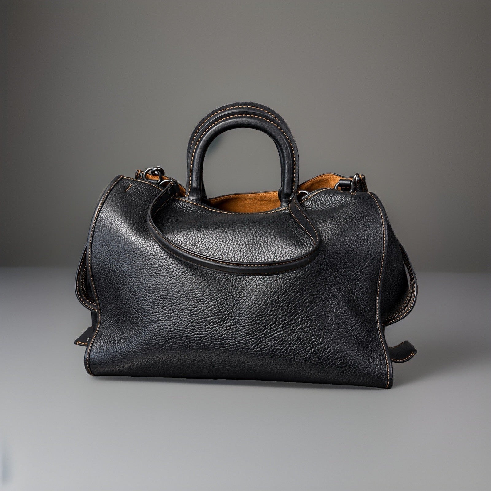 COACH 1941 Runway Rogue 36 Black Leather Suede Shoulder Bag #54556 (org $1095)