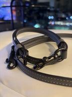 COACH Replacement Gray Leather Bag Strap Gunmetal Hardware Add On New (org $95)