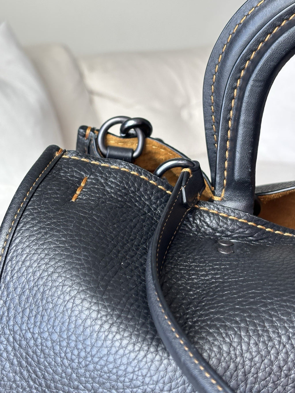 COACH 1941 Runway Rogue 36 Black Leather Suede Shoulder Bag #54556 (org $1095)