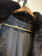 VINTAGE Mink Miller Brothers Baltimore Luxurious Long Brown Fur Coat Pockets (S)