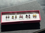 NWT AVON Days of the Week Cubic Zirconia Earrings Pink Purple Green Real Stones