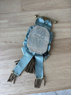 1893 ANTIQUE Slovak Sisters Branch 12 Passaic NJ Blue Ribbon Rosette Prize Badge