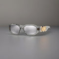 VERSACE Designer Transparent Sunglasses Grey Square Mirror VE 4361 (org $380)