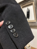 RALPH LAUREN Cashmere Wool Italy Long Button Trench Coat LRL Mens 46R (org $875)