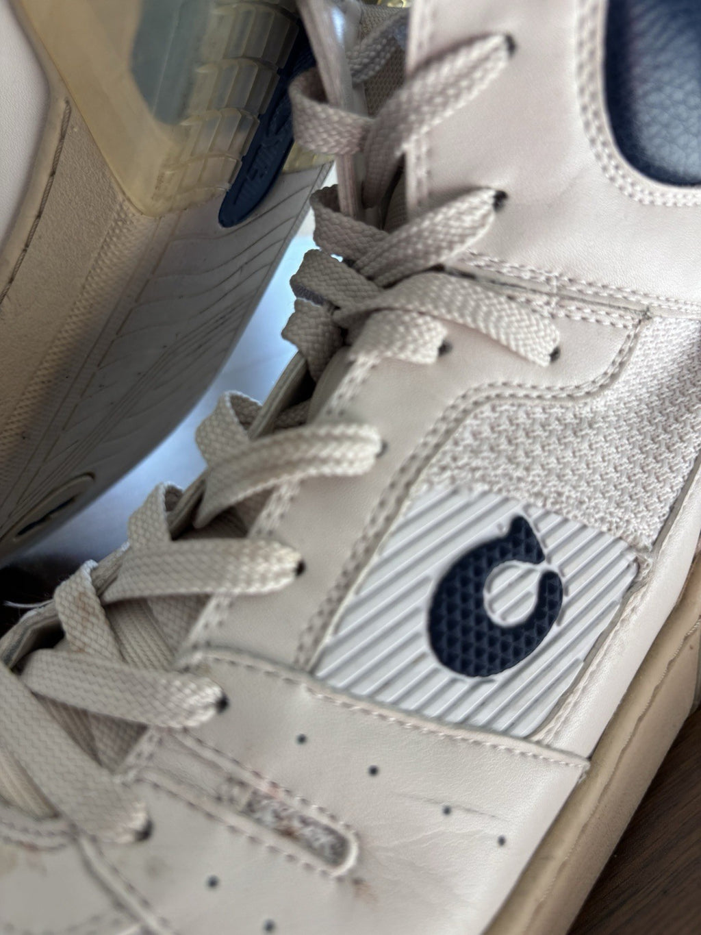 COACH Citysole Leather Suede High Top Lace Sneaker Shoe Chalk Men 10.5(org $195)