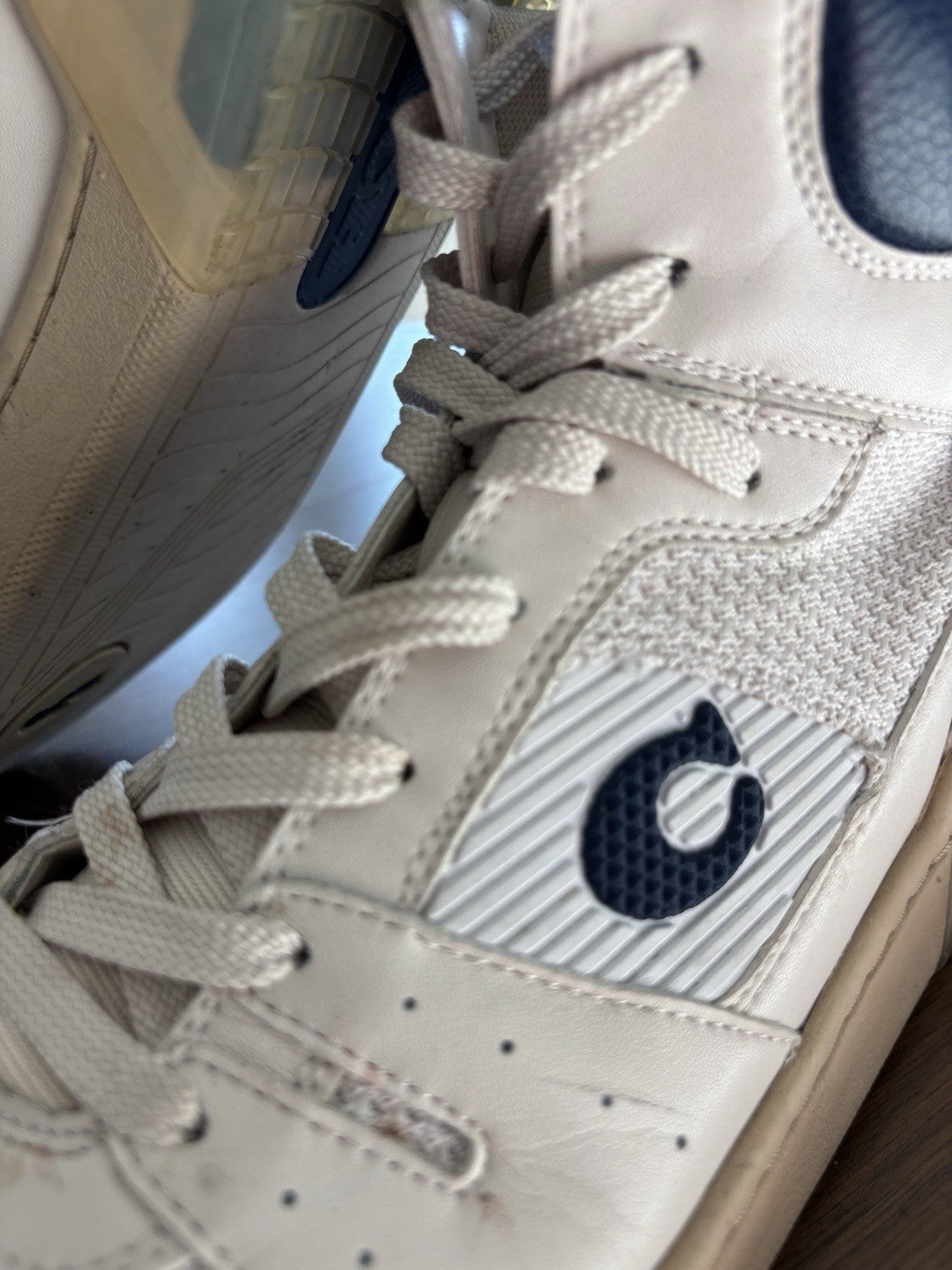 COACH Citysole Leather Suede High Top Lace Sneaker Shoe Chalk Men 10.5(org $195)
