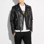COACH Moto Jacket with Silver Rexy Charm | Men’s Size 48 | Lamb Leather ($1,095)