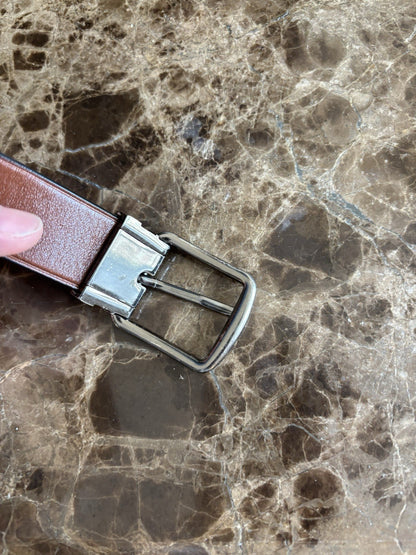 Designer COACH Belt Gun Metal Buckle Mahogany Brown Leather Cut 32 (org $175) ￼