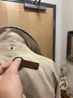 COACH Designer Trench Coat Jacket Leather Details Tan Khaki Brown (org $795)