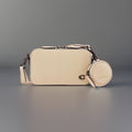 COACH Pebble Leather Charter Slim Crossbody Zip Bag Ivory/Cream Black (org $295)