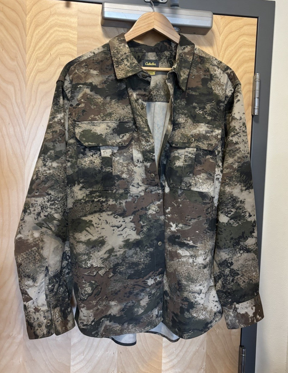 CABELA’S Camo Button Up Heavyweight Cotton Hunting Outdoor Shirt Men XL(org $95)