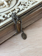 Antique 1875 Czech Bohemian Catholic Prayer Book  Hardcover Leather Brass Clasp