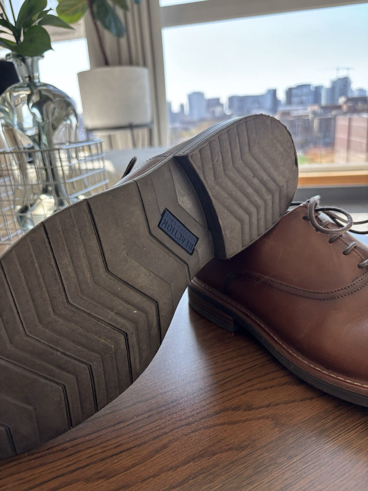 KENNETH COLE Reaction Klay Flex Lace Up Cap Toe Oxfords Mens Size 10.5 (org $95)