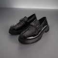 MEDUSA LOGO New Designer Black Patent Finish Dress Shoe Men Size 10.5 (org $685)