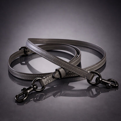 COACH Replacement Gray Leather Bag Strap Gunmetal Hardware Add On New (org $95)