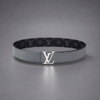 LOUIS VUITTON Authentic Eclipse Belt Black LV Reversible Logo Men 32 (org $650)