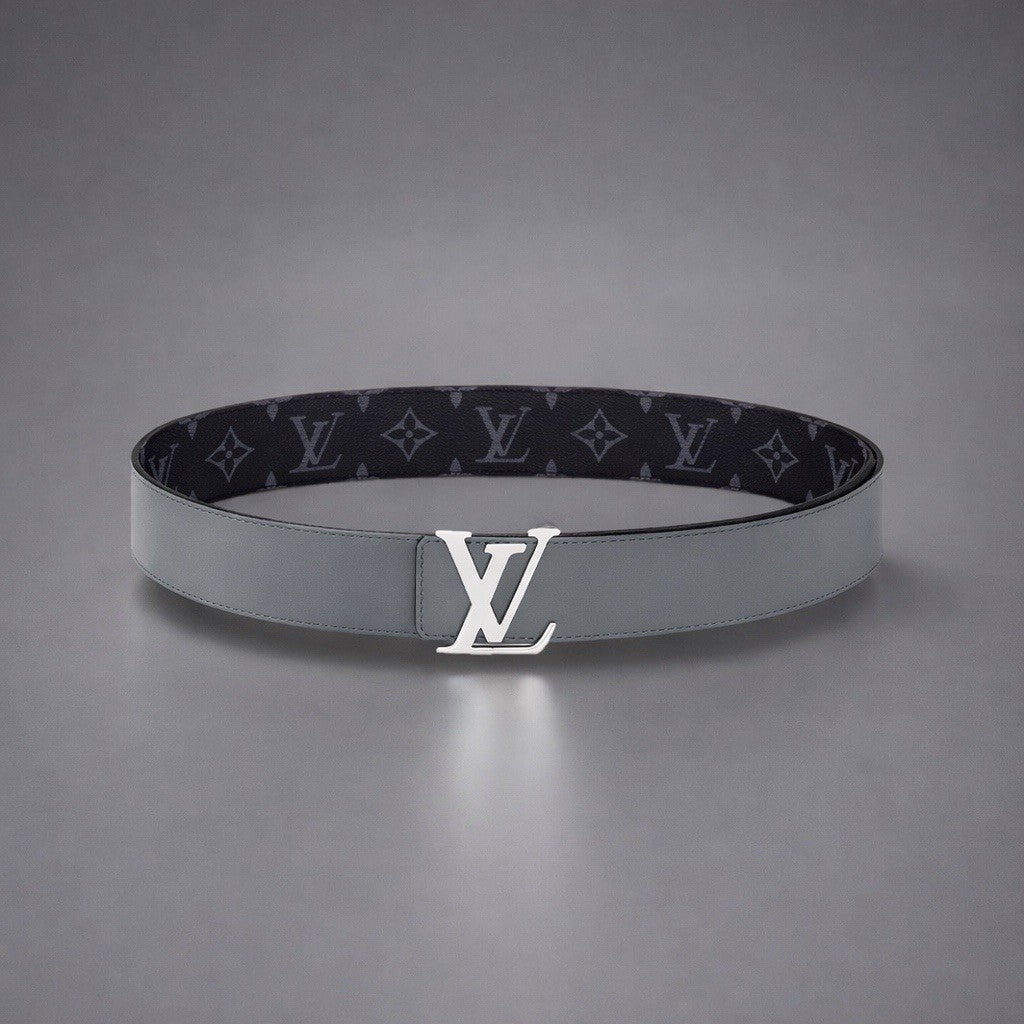 LOUIS VUITTON Authentic Eclipse Belt Black LV Reversible Logo Men 32 (org $650)