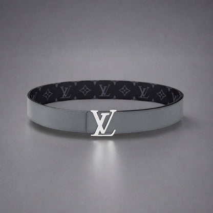 LOUIS VUITTON Authentic Eclipse Belt Black LV Reversible Logo Men 32 (org $650)