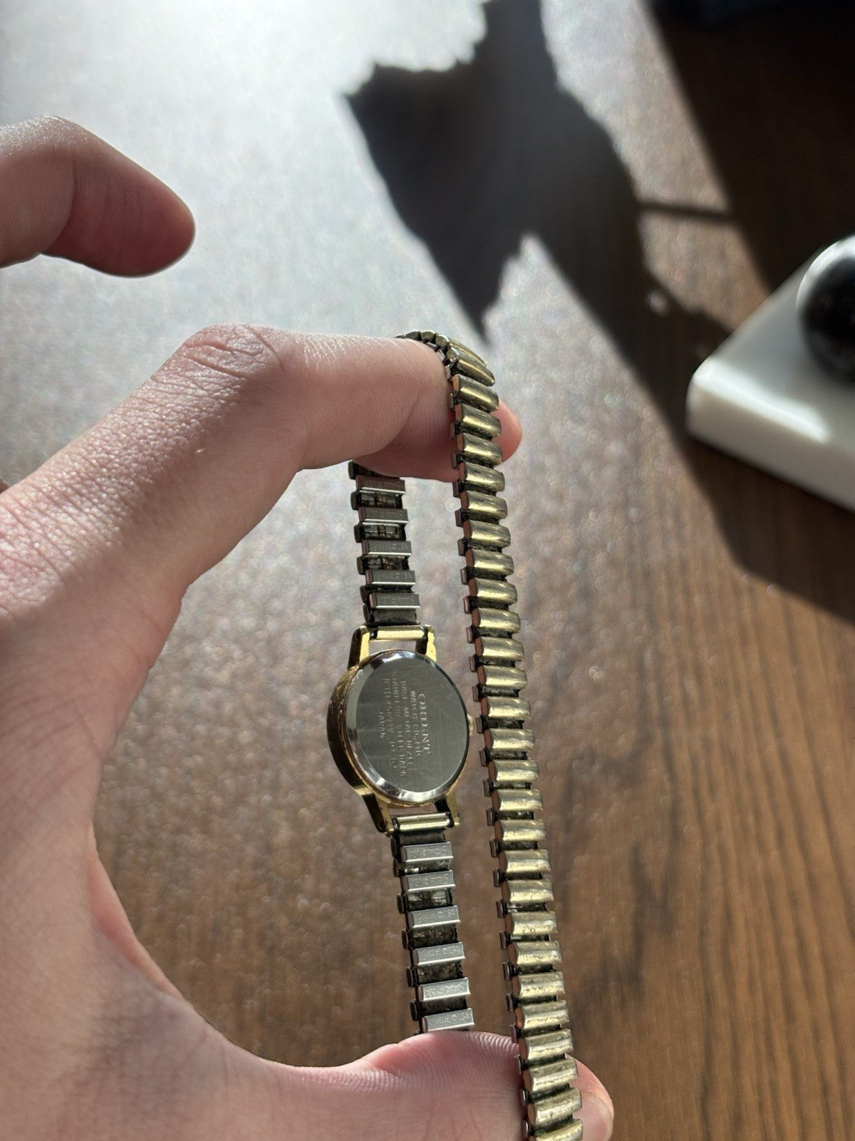 VINTAGE 1983 Orient VX Womens Watch Gold Tone Stretch Band Quartz Movement