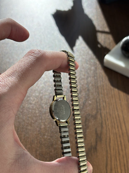 VINTAGE 1983 Orient VX Womens Watch Gold Tone Stretch Band Quartz Movement