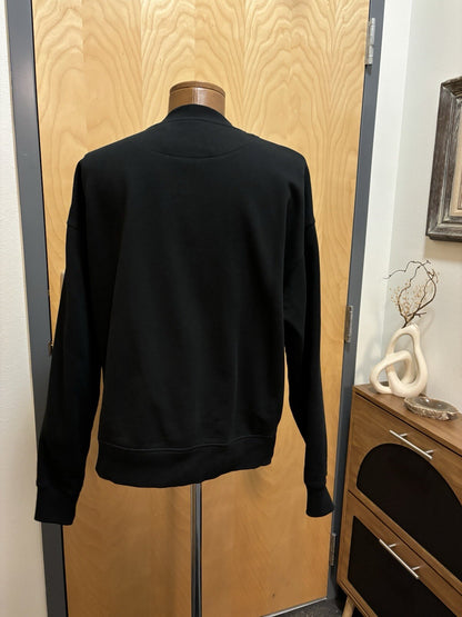Designer COACH Essential Crew Neck Sweater Classic Heritage Black Size M ($250)