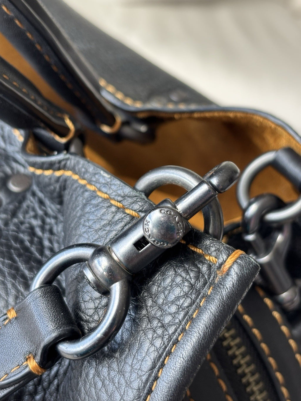 COACH 1941 Runway Rogue 36 Black Leather Suede Shoulder Bag #54556 (org $1095)