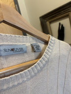 SUN RIVER CO Vintage 1990 Sweater Pullover Beige/Tan Crew Neck 100% Cotton Men L