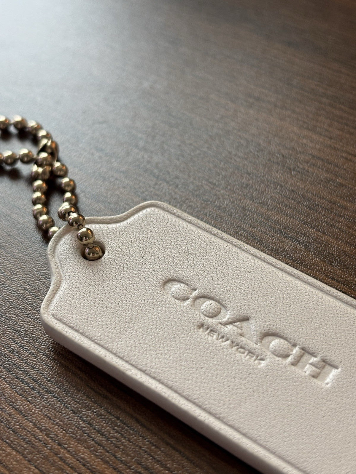 COACH Designer Hearts Red Silver Hanging Bag Charm Fob Chalk White Gold Hardware