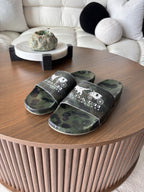 COACH Designer Pool Slide Shoe Camo Dinosaur Rexy Logo Sandals Men 11 (org $225)