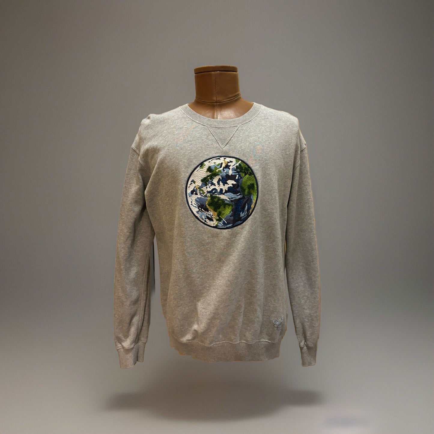 COACH Light Grey Planet Sweatshirt Embroidered Patch Runway Collection ($350)
