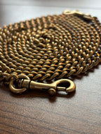 COACH Designer Bag Chain Strap Gold/Antique Brass Metal w/ Leash Clip (org $150)