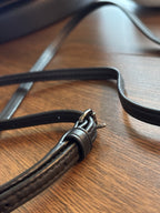 COACH Replacement Leather Bag Strap Black  Gunmetal Hardware Add On (org $95)